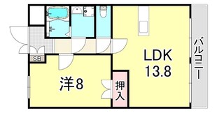 夙川ニューコーポの物件間取画像